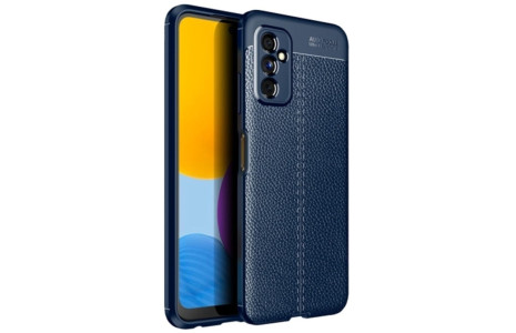 Newface Samsung Galaxy M52 5G Kılıf Focus Derili Silikon - Lacivert