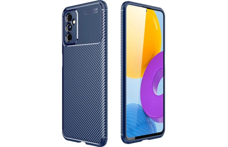 Newface Samsung Galaxy M52 5G Kılıf Focus Karbon Silikon - Lacivert