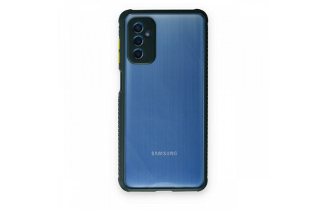 Newface Samsung Galaxy M52 5G Kılıf Miami Şeffaf Silikon - Koyu Yeşil