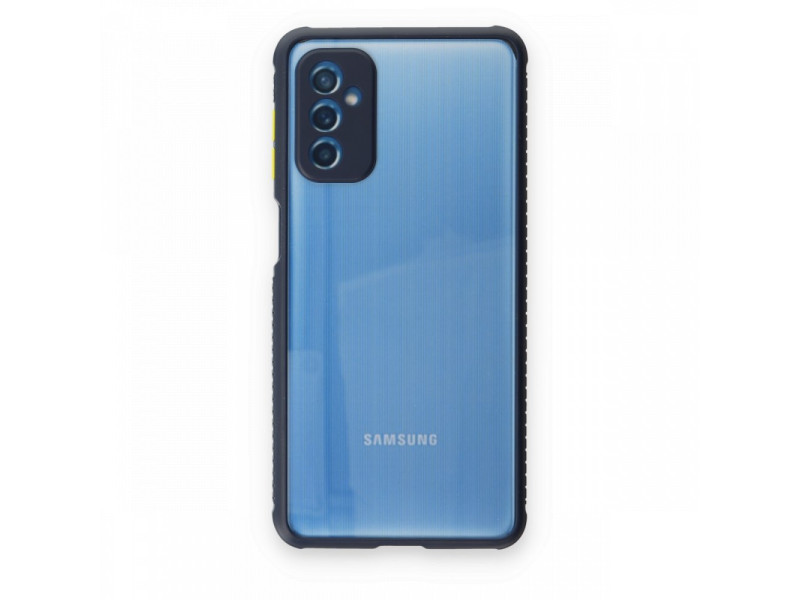 Newface Samsung Galaxy M52 5G Kılıf Miami Şeffaf Silikon - Lacivert