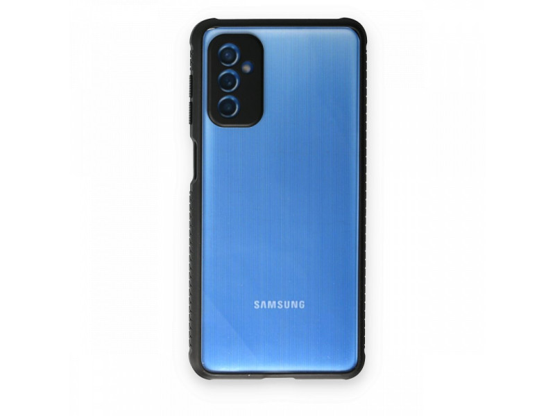 Newface Samsung Galaxy M52 5G Kılıf Miami Şeffaf Silikon - Siyah
