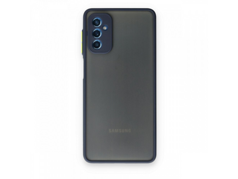 Newface Samsung Galaxy M52 5G Kılıf Montreal Silikon Kapak - Lacivert