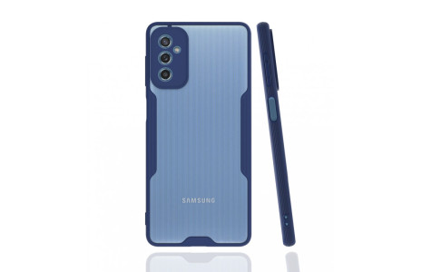 Newface Samsung Galaxy M52 5G Kılıf Platin Silikon - Lacivert
