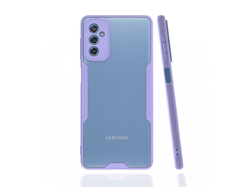 Newface Samsung Galaxy M52 5G Kılıf Platin Silikon - Lila