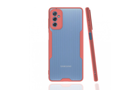 Newface Samsung Galaxy M52 5G Kılıf Platin Silikon - Pembe