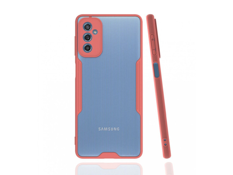 Newface Samsung Galaxy M52 5G Kılıf Platin Silikon - Pembe
