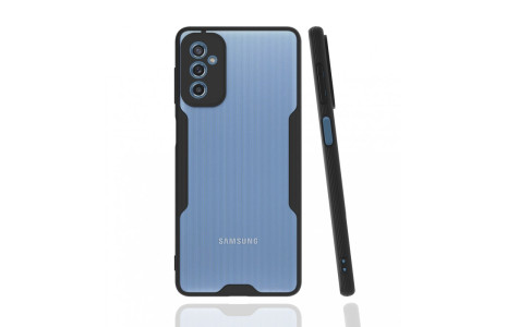 Newface Samsung Galaxy M52 5G Kılıf Platin Silikon - Siyah