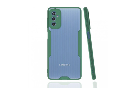 Newface Samsung Galaxy M52 5G Kılıf Platin Silikon - Yeşil