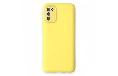 Newface Samsung Galaxy S20 FE Kılıf Lansman Glass Kapak - Sarı