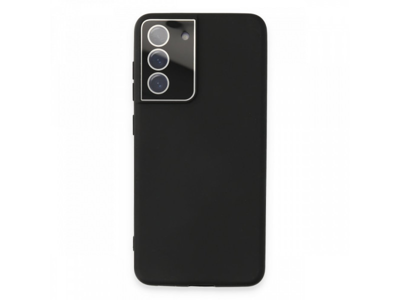 Newface Samsung Galaxy S21 FE Kılıf Lansman Glass Kapak - Siyah