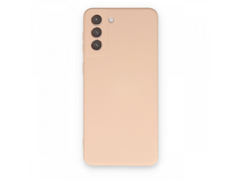 Newface Samsung Galaxy S21 Kılıf Nano içi Kadife Silikon - Pudra