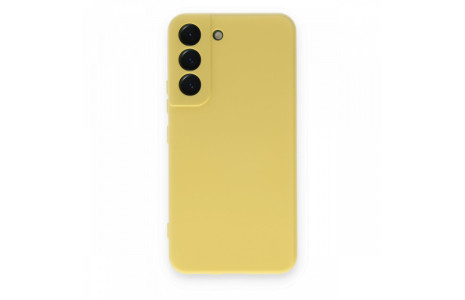Newface Samsung Galaxy S22 Kılıf Nano içi Kadife Silikon - Sarı
