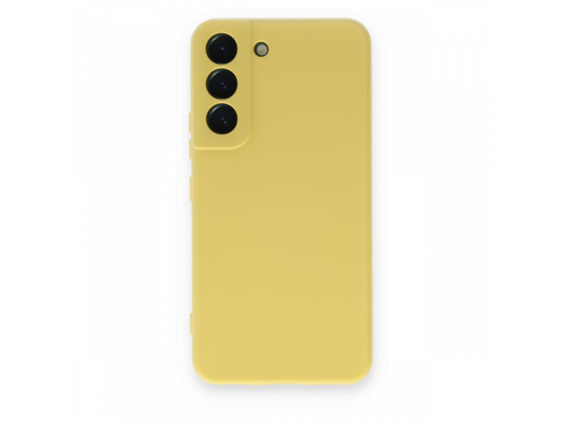 Newface Samsung Galaxy S22 Kılıf Nano içi Kadife Silikon - Sarı