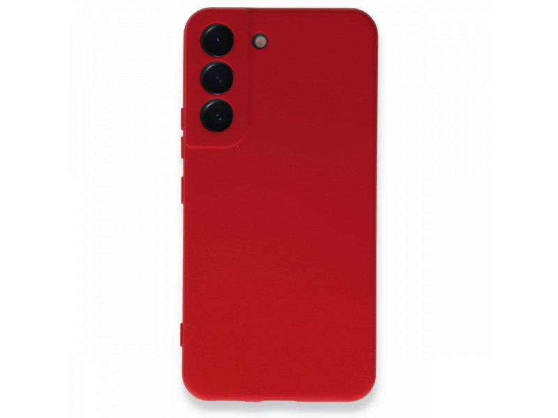 Newface Samsung Galaxy S22 Plus Kılıf Nano içi Kadife Silikon - Kırmızı
