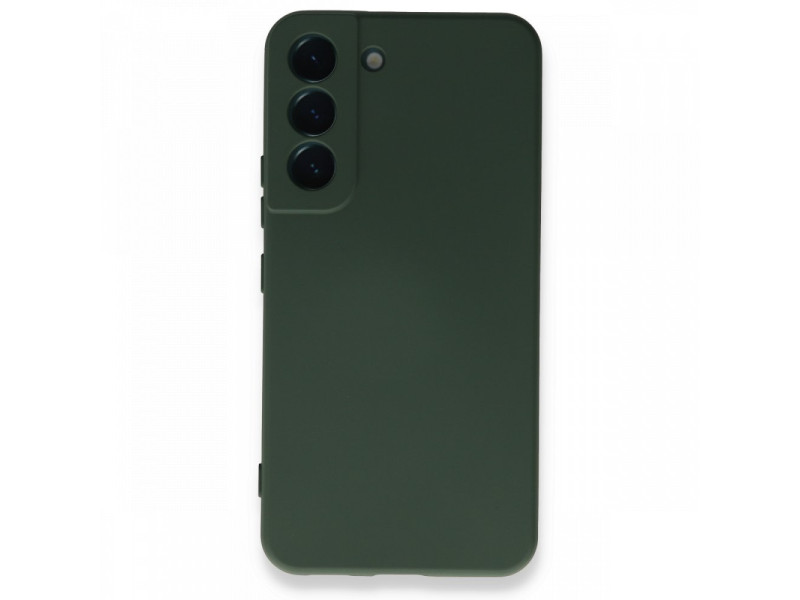 Newface Samsung Galaxy S22 Plus Kılıf Nano içi Kadife Silikon - Koyu Yeşil