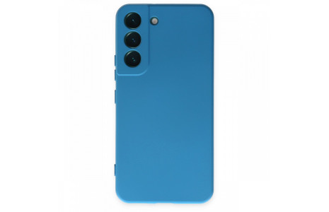 Newface Samsung Galaxy S22 Plus Kılıf Nano içi Kadife Silikon - Mavi