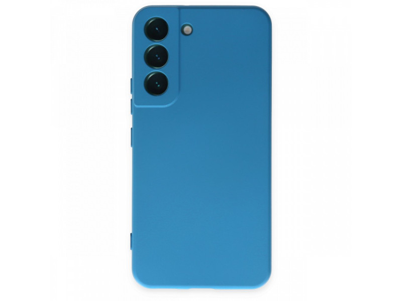 Newface Samsung Galaxy S22 Plus Kılıf Nano içi Kadife Silikon - Mavi