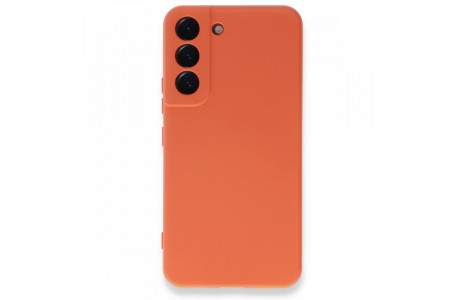 Newface Samsung Galaxy S22 Plus Kılıf Nano içi Kadife Silikon - Turuncu