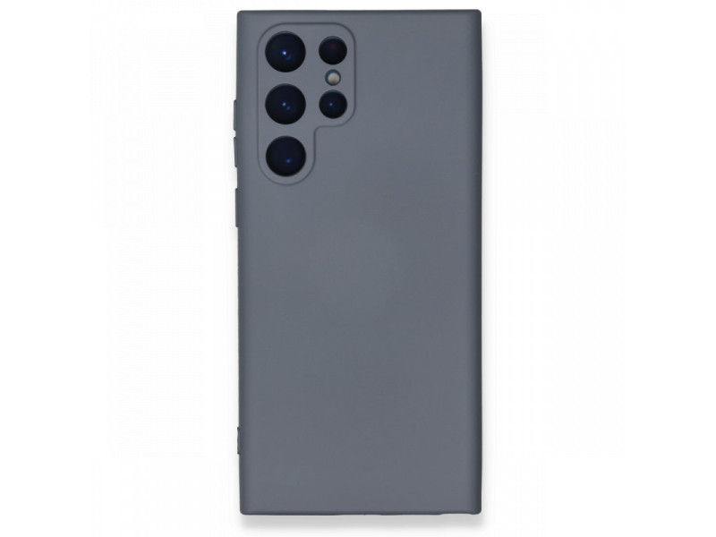 Newface Samsung Galaxy S22 Ultra Kılıf Nano içi Kadife Silikon - Gri