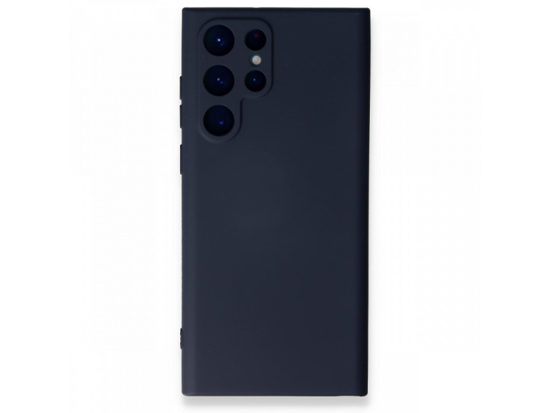 Newface Samsung Galaxy S22 Ultra Kılıf Nano içi Kadife Silikon - Lacivert
