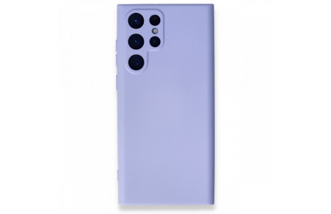 Newface Samsung Galaxy S22 Ultra Kılıf Nano içi Kadife Silikon - Lila