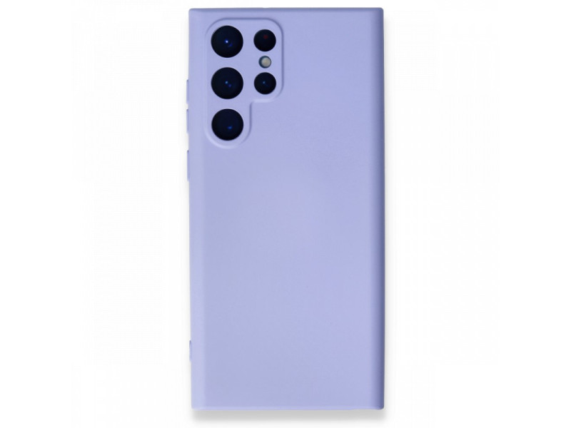 Newface Samsung Galaxy S22 Ultra Kılıf Nano içi Kadife Silikon - Lila