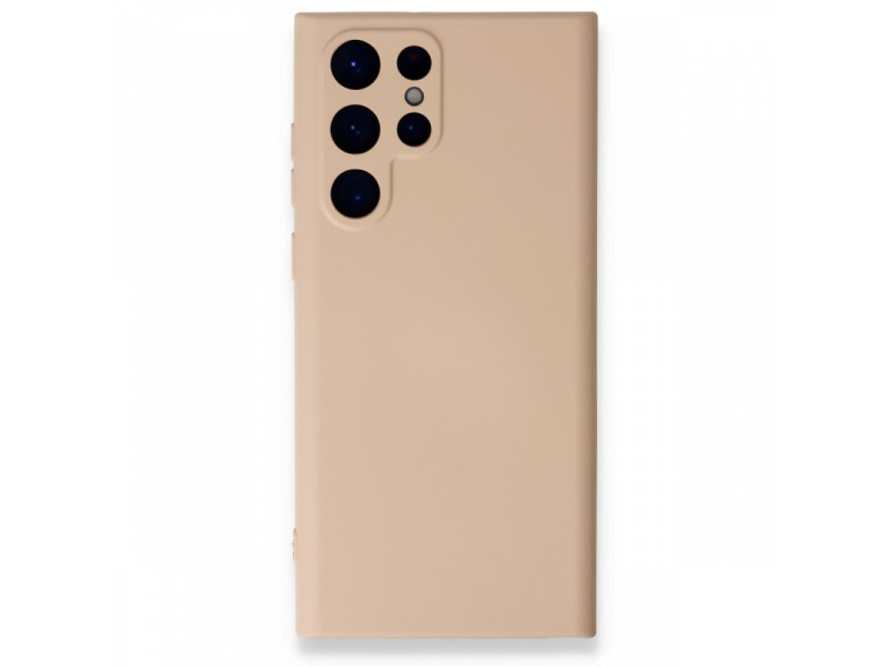 Newface Samsung Galaxy S22 Ultra Kılıf Nano içi Kadife Silikon - Pudra