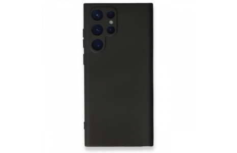 Newface Samsung Galaxy S22 Ultra Kılıf Nano içi Kadife Silikon - Siyah