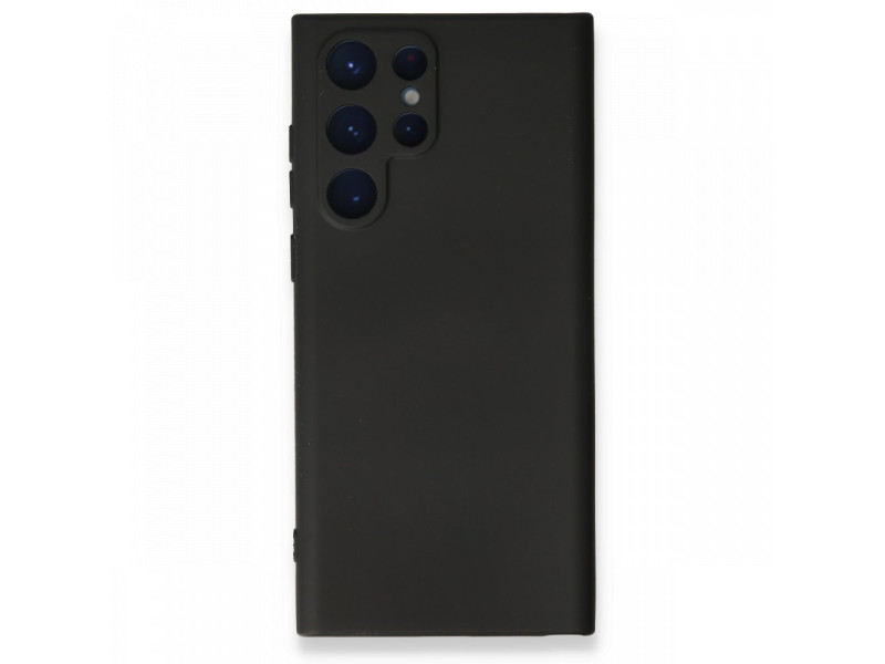 Newface Samsung Galaxy S22 Ultra Kılıf Nano içi Kadife Silikon - Siyah