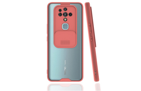 Newface Tecno Camon 16 Kılıf Platin Kamera Koruma Silikon - Pembe
