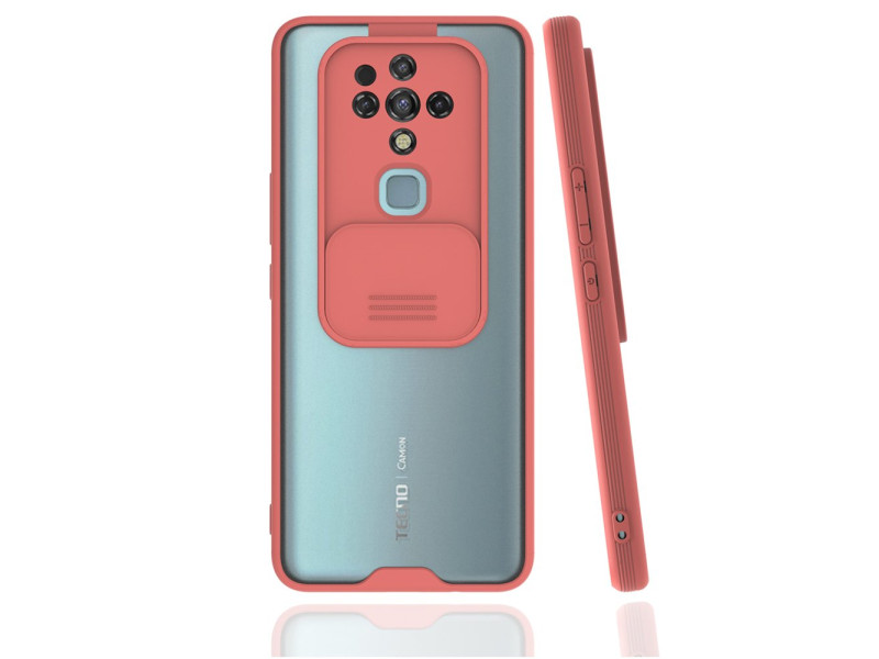 Newface Tecno Camon 16 Kılıf Platin Kamera Koruma Silikon - Pembe