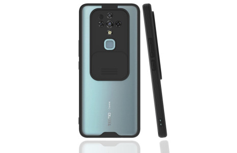 Newface Tecno Camon 16 Kılıf Platin Kamera Koruma Silikon - Siyah