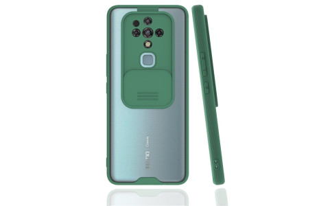 Newface Tecno Camon 16 Kılıf Platin Kamera Koruma Silikon - Yeşil