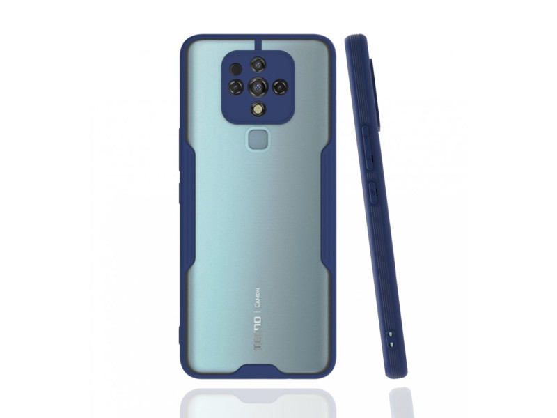 Newface Tecno Camon 16 Kılıf Platin Silikon - Lacivert