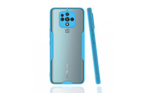 Newface Tecno Camon 16 Kılıf Platin Silikon - Mavi