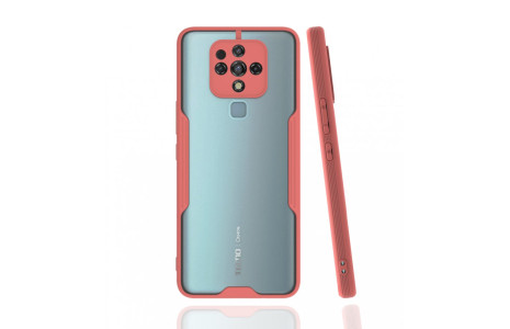 Newface Tecno Camon 16 Kılıf Platin Silikon - Pembe