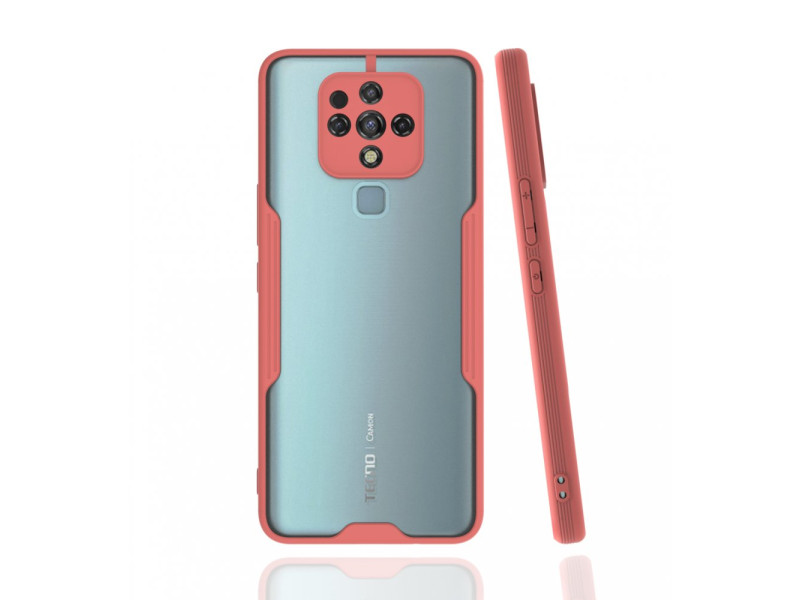 Newface Tecno Camon 16 Kılıf Platin Silikon - Pembe