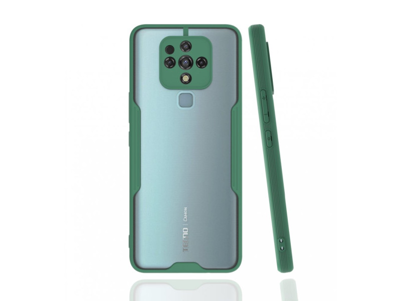 Newface Tecno Camon 16 Kılıf Platin Silikon - Yeşil