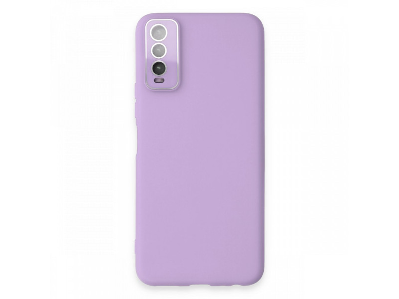 Newface Vivo Y11S Kılıf Lansman Glass Kapak - Lila