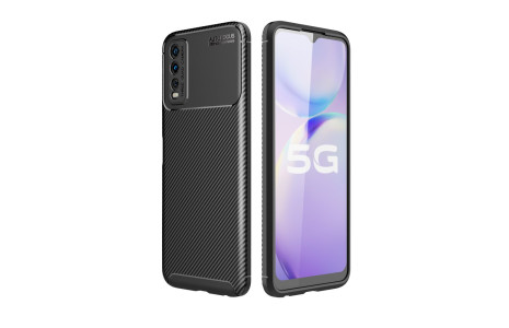 Newface Vivo Y20 Kılıf Focus Karbon Silikon - Siyah