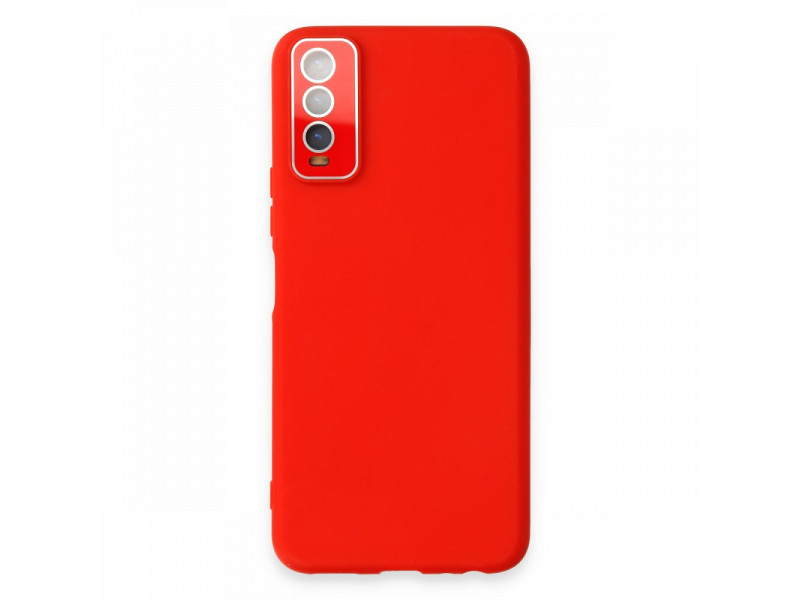 Newface Vivo Y20 Kılıf Lansman Glass Kapak - Kırmızı