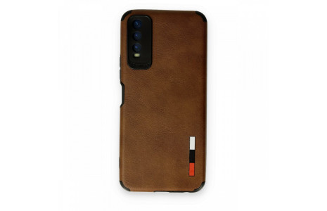 Newface Vivo Y20 Kılıf Loop Deri Silikon - Kahverengi