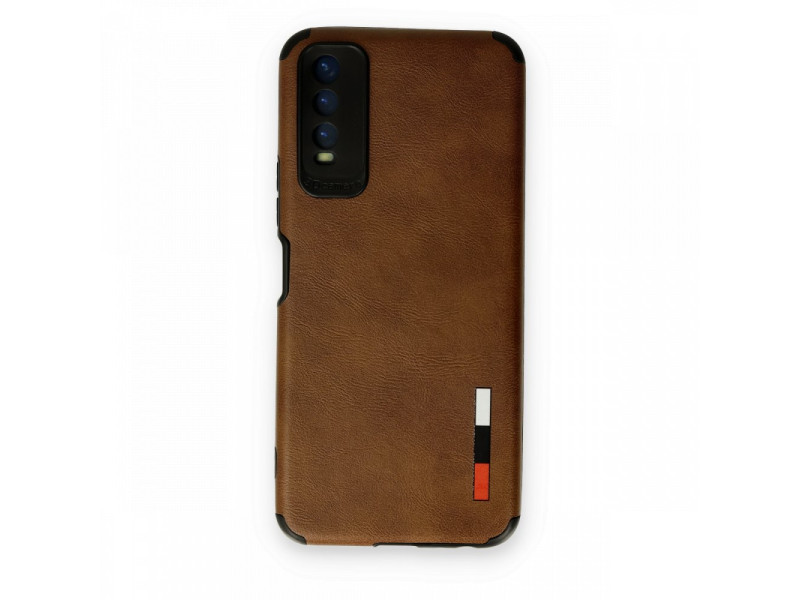 Newface Vivo Y20 Kılıf Loop Deri Silikon - Kahverengi