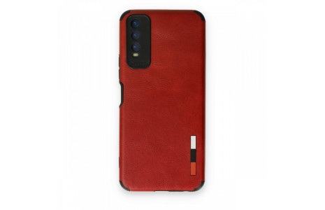 Newface Vivo Y20 Kılıf Loop Deri Silikon - Kırmızı