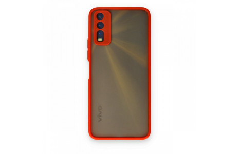 Newface Vivo Y20 Kılıf Montreal Silikon Kapak - Kırmızı