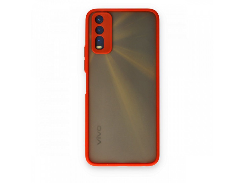 Newface Vivo Y20 Kılıf Montreal Silikon Kapak - Kırmızı