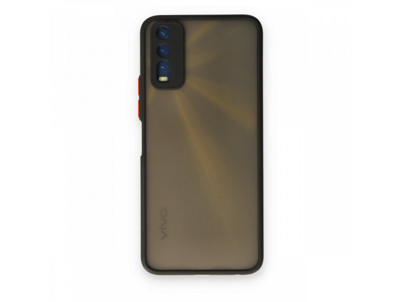 Newface Vivo Y20 Kılıf Montreal Silikon Kapak - Siyah