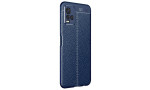 Newface Vivo Y21 Kılıf Focus Derili Silikon - Lacivert