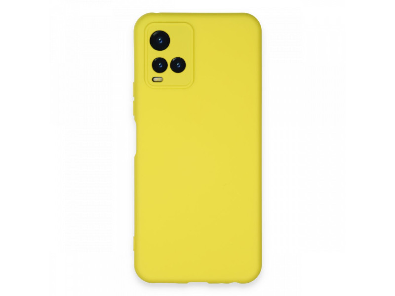 Newface Vivo Y21 Kılıf Nano içi Kadife Silikon - Sarı