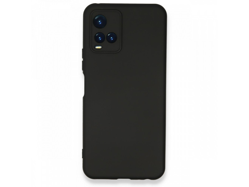 Newface Vivo Y21 Kılıf Nano içi Kadife Silikon - Siyah